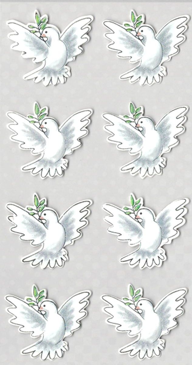 Stickers colombe olivier