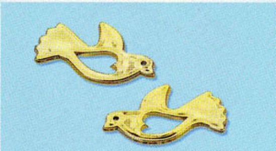 Colombe coeur dorée