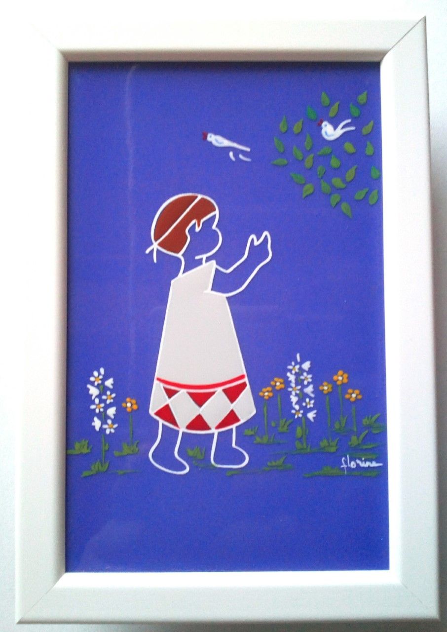 saint céramique encadrée N°013