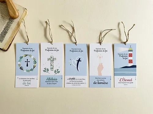 Lot de 5 images de profession de foi - illustrations N°2 de Candy