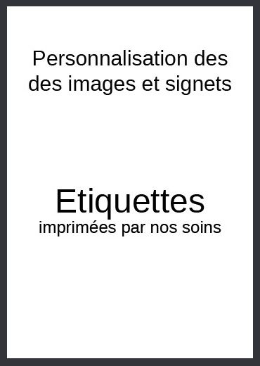 Etiquettes imprimées à coller au dos des images (54 étiquettes)