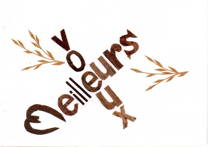 Carte de Voeux feuille de bananier