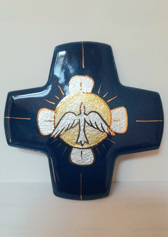 Croix en émail cuit : cadeau de confirmation