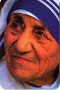 Image de Mère Teresa + prière