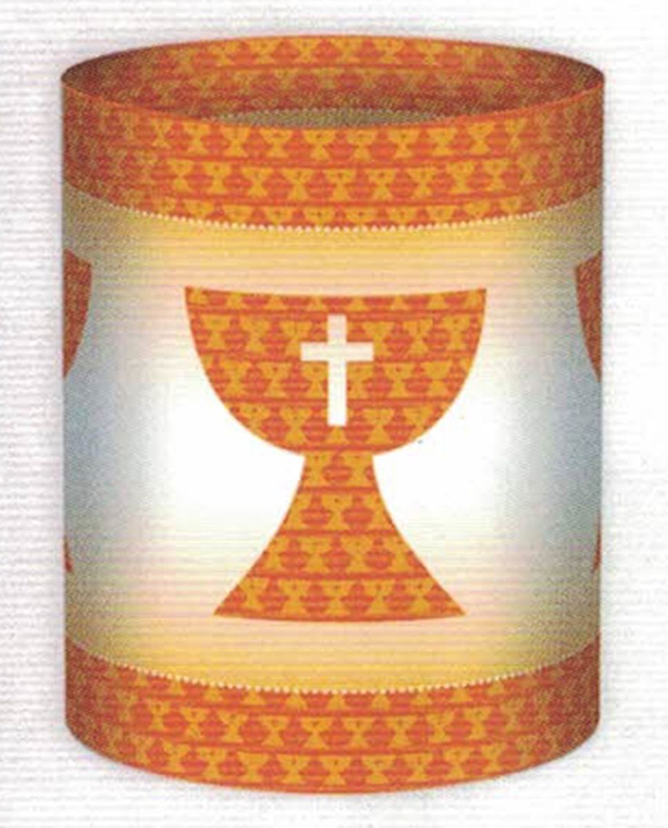 Lanterne calice orange