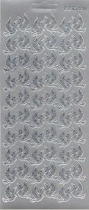 Stickers colombe argenté