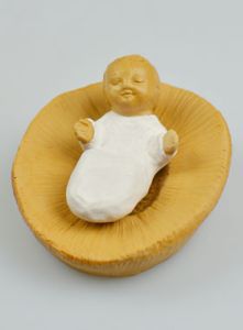 Crèche Nuit de lumière, Jésus dans la mangeoire