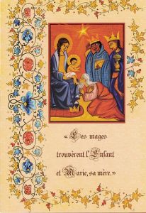Carte de voeux Adoration des mages