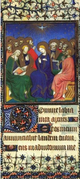 La Pentecôte signet enluminure