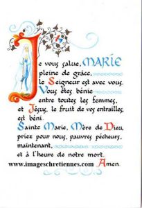 Prière du Je vous Salue Marie