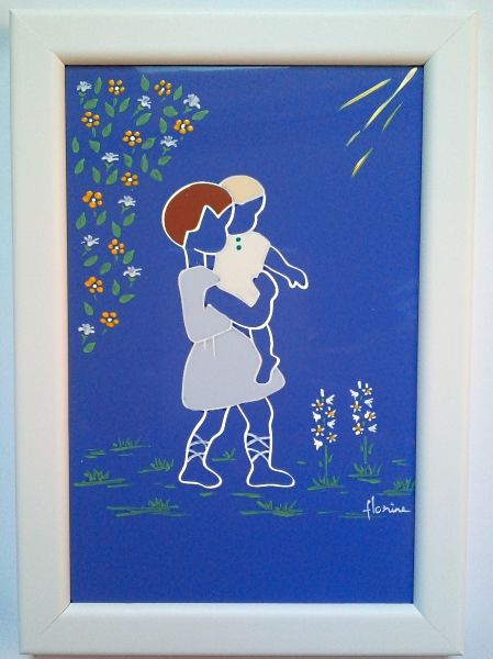 saint céramique encadrée N°049