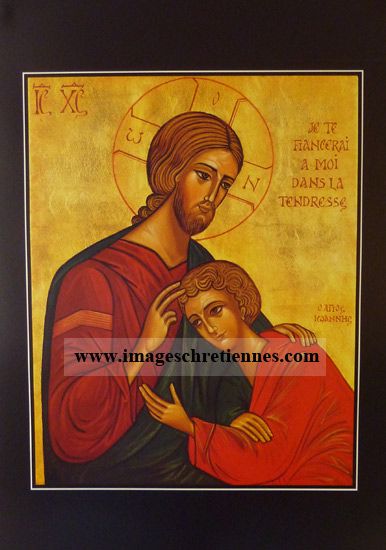 Le christ et Saint Jean poster A4