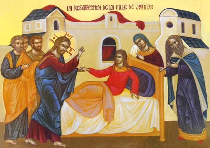 image la résurrection de la fille de Jaïre : icône