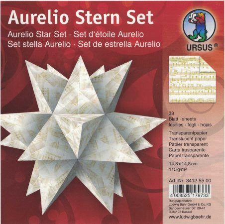 Origami etoile lanterne portée de musique 27.5 cm