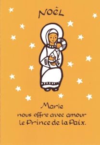 Carte de vœux abbaye argentan : Marie nous offre