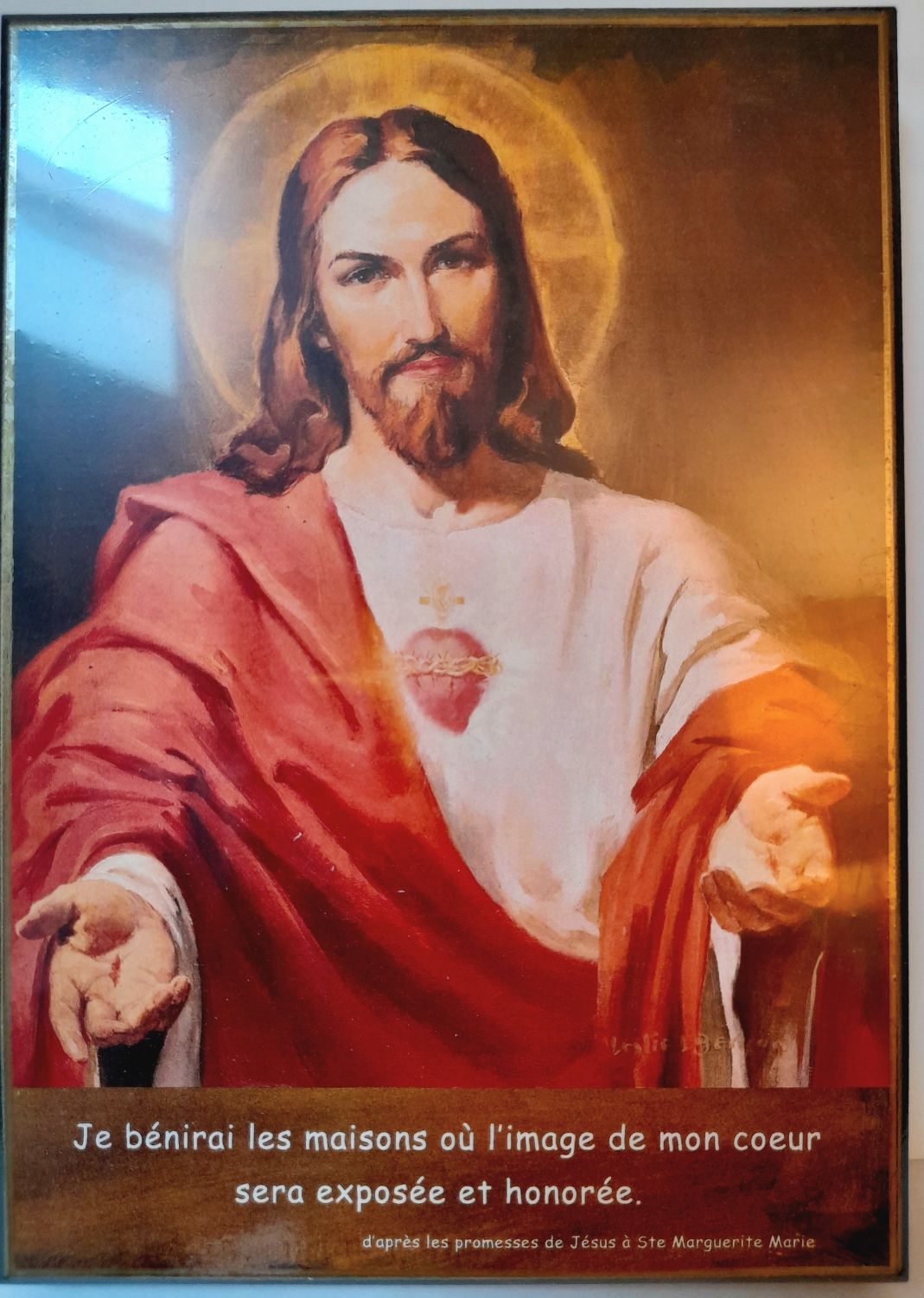 Icône du Sacré Coeur de Jésus 13cm/18cm