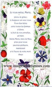 Image Prière du Je vous salue Marie