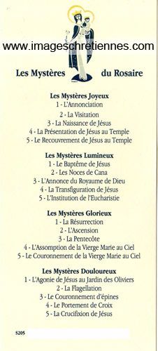 Les mystères du Rosaire