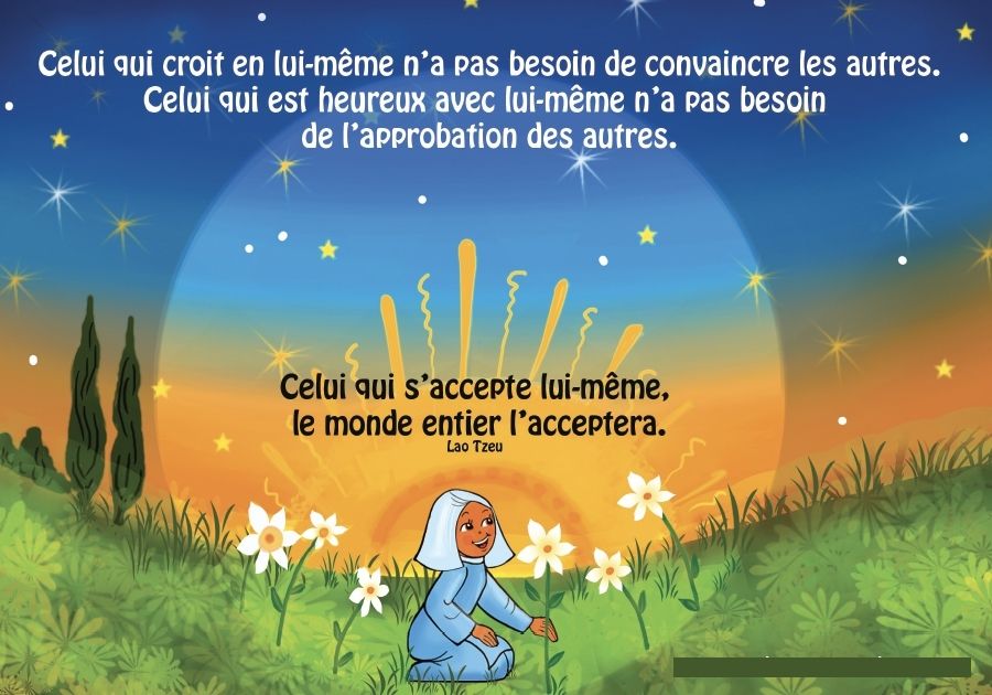 Carte à message de Moinette : Celui qui croit en lui-même....