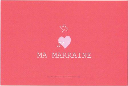 Carte remerciements – J’aime ma Marraine