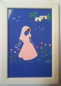 saint céramique encadrée N°048