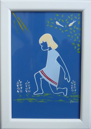 saint céramique encadrée N°018