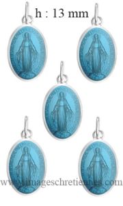 Médaille miraculeuse 13 mm bleu ciel 5 exemplaires