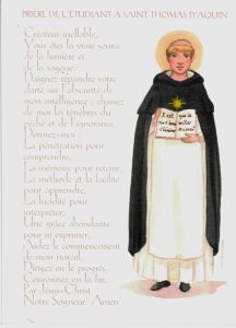 Carte prière de l’étudiant 13 cm /18 cm