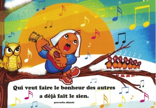 Carte à message de Moinette : Amour et amitié