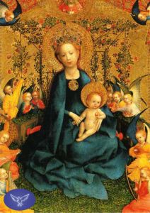 La Vierge à la treille de roses