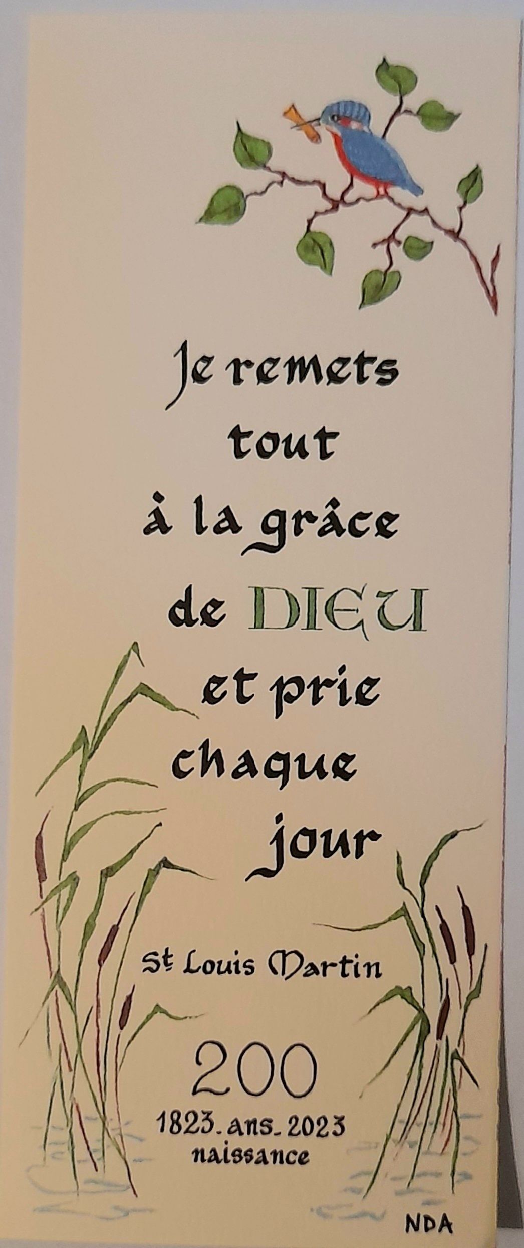 Je remets tout à la grâce de Dieu et je prie chaque jour