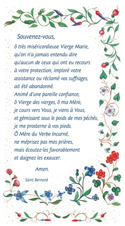 Image Prière "Souvenez-vous" - 50 exemplaires