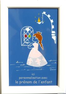 saint céramique encadrée N°009