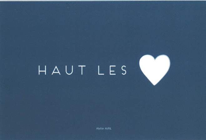 Carte à message : Haut les coeurs
