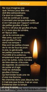 L’amour (Mère Teresa)