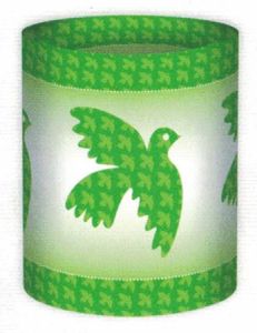 Lanterne colombe verte