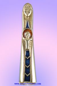 Vierge en bronze et émail modèle 1