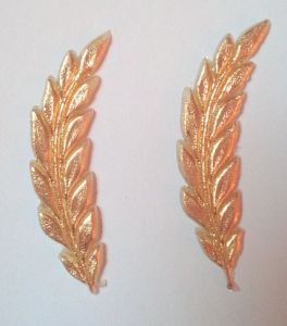 Motif cire pour décoration de bougie, 2 épis de blé 5 cm