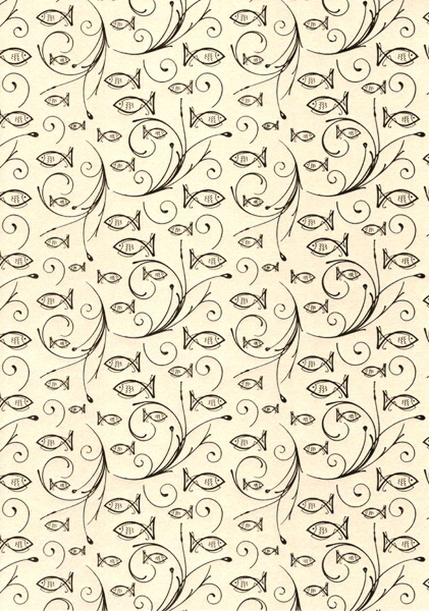 Papier cartonné ichtus dorés