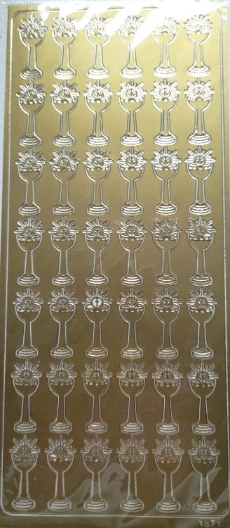 Stickers de première Communion dorés