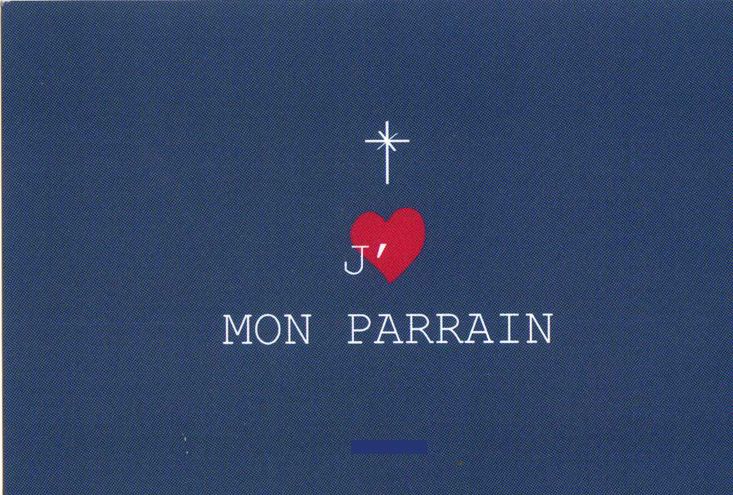 Carte remerciements - J'aime mon Parrain
