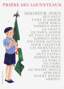 Carte prière des louveataux 13 cm /18 cm