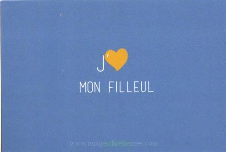 Carte félicitations – J’aime mon Filleul