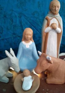 Crèche Nuit de lumière, proche du style d’Yves le Pape