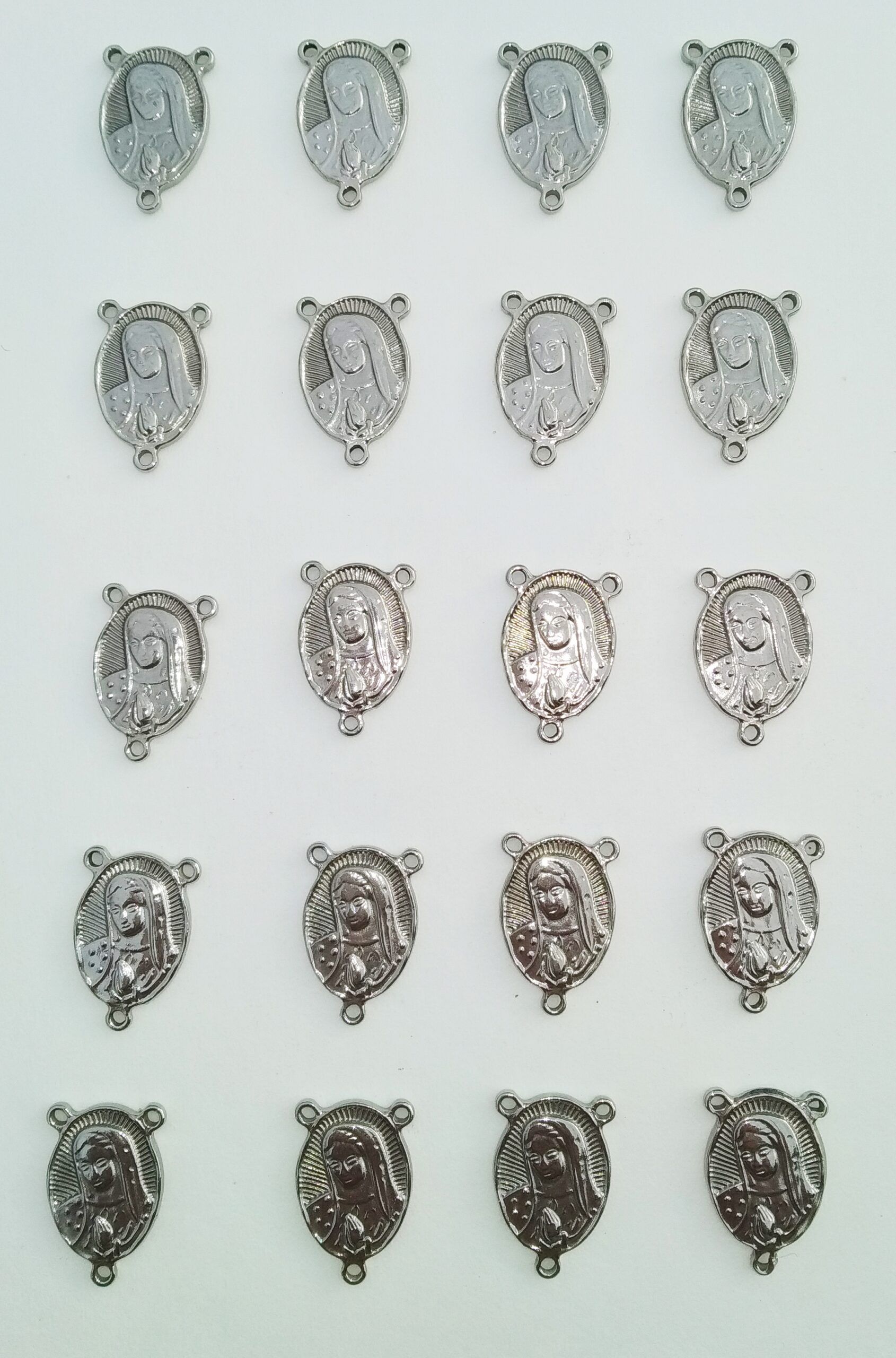 Coeur de chapelet métal 20 ex. Trou 1.5 mm