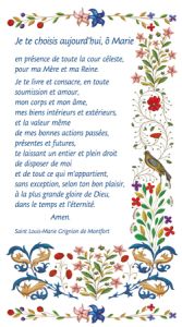 Image Prière « Consécration à Marie »