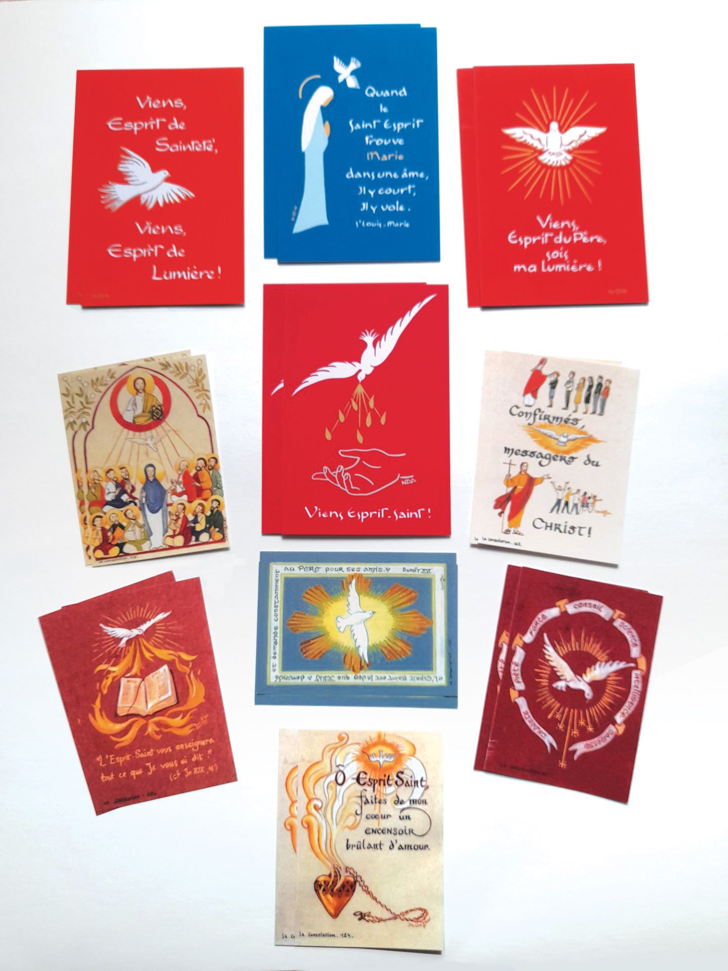 Lot d'images de confirmation - illustrations de l'abbaye d'Argentant et du monastère de la Consolation