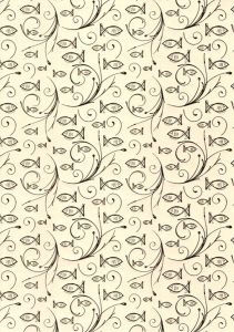 Papier cartonné ichtus dorés