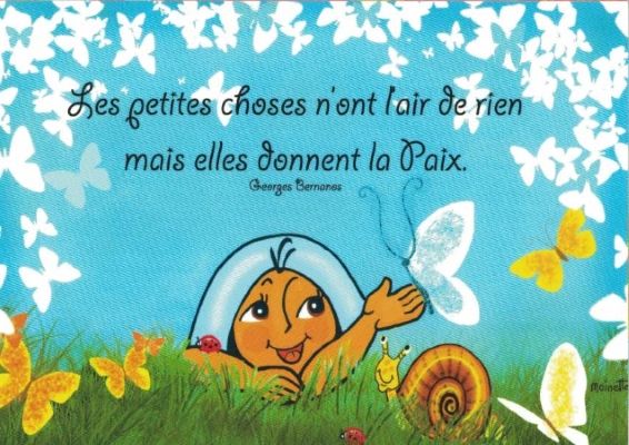 Carte à message de Moinette : La paix