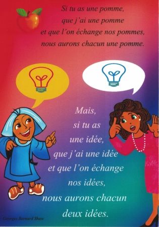 Carte à message de Moinette : sagesse